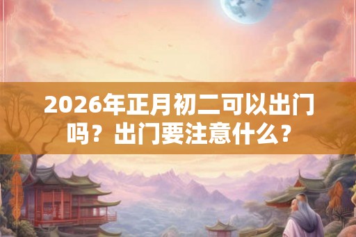 2026年正月初二可以出门吗？出门要注意什么？