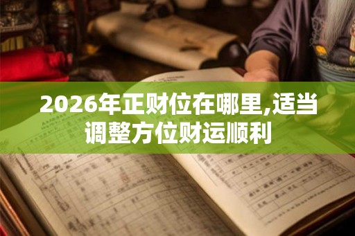 2026年正财位在哪里,适当调整方位财运顺利