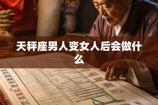 天秤座男人变女人后会做什么