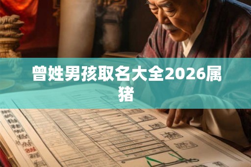 曾姓男孩取名大全2026属猪