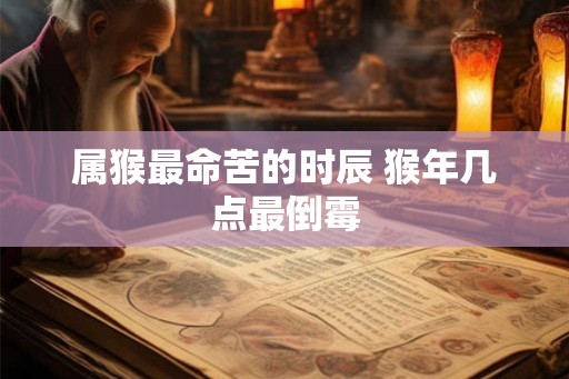 属猴最命苦的时辰 猴年几点最倒霉