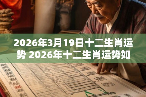 2026年3月19日十二生肖运势 2026年十二生肖运势如何