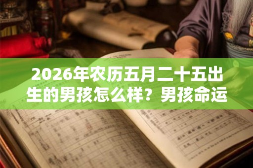 2026年农历五月二十五出生的男孩怎么样？男孩命运解析
