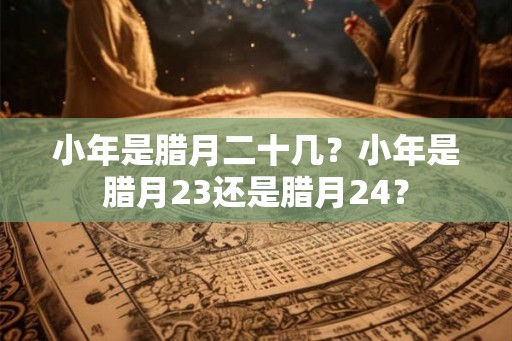 小年是腊月二十几？小年是腊月23还是腊月24？