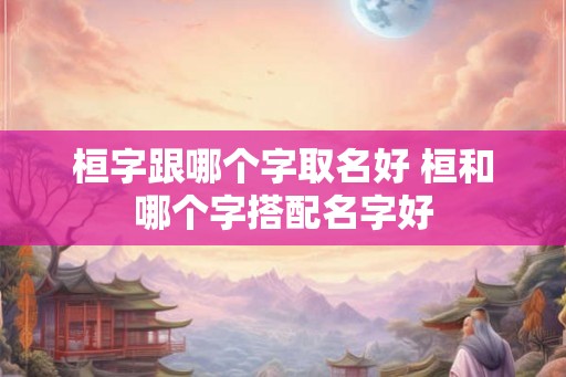 桓字跟哪个字取名好 桓和哪个字搭配名字好