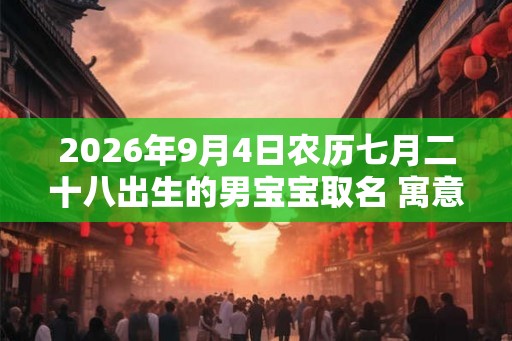 2026年9月4日农历七月二十八出生的男宝宝取名 寓意有内涵