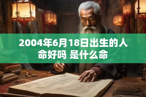 2004年6月18日出生的人命好吗 是什么命