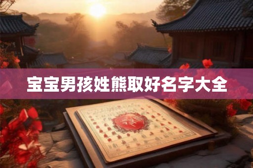 宝宝男孩姓熊取好名字大全 宝宝男孩姓熊取好名字大全