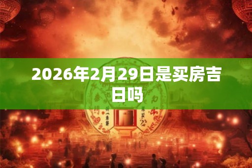 2026年2月29日是买房吉日吗