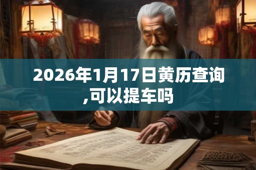 2026年1月17日黄历查询,可以提车吗 2026年1月17日黄历查询,可以提车吗