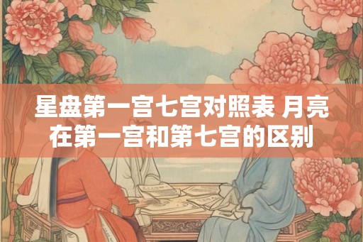 星盘第一宫七宫对照表 月亮在第一宫和第七宫的区别