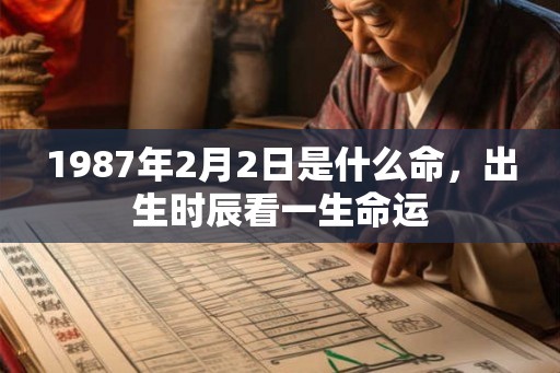 1987年2月2日是什么命，出生时辰看一生命运