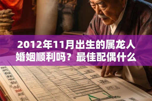 2012年11月出生的属龙人婚姻顺利吗？最佳配偶什么生肖？