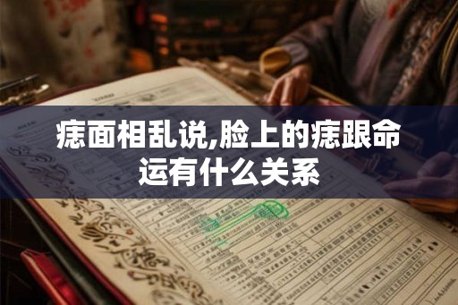 痣面相乱说,脸上的痣跟命运有什么关系