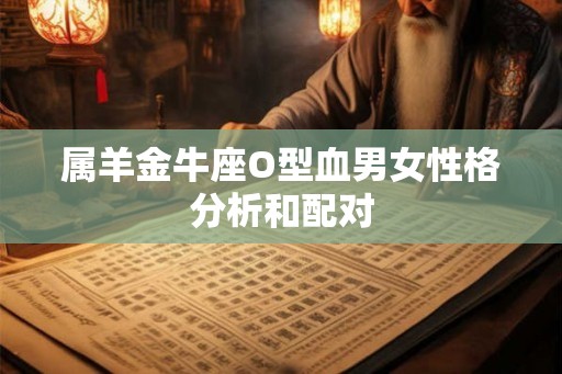 属羊金牛座O型血男女性格分析和配对 属羊金牛座O型血男女性格分析和配对
