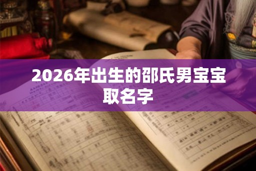 2026年出生的邵氏男宝宝取名字 2026年出生的邵氏男宝宝取名字