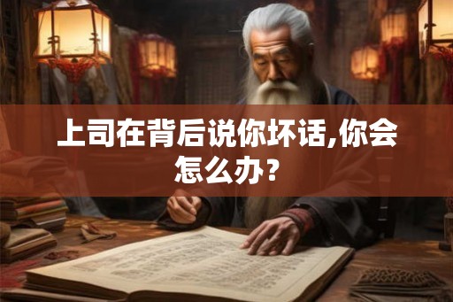 上司在背后说你坏话,你会怎么办？