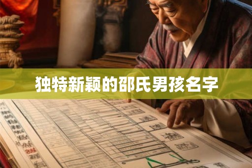 独特新颖的邵氏男孩名字