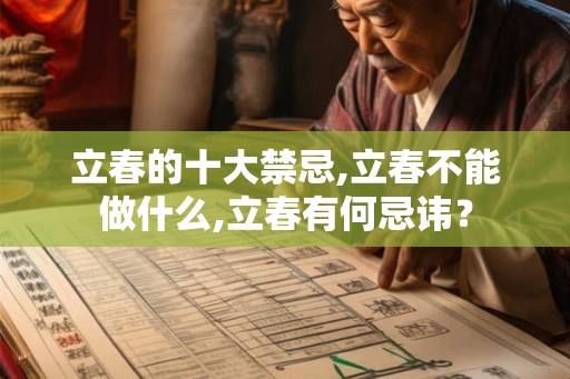 立春的十大禁忌,立春不能做什么,立春有何忌讳？