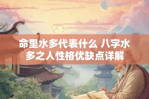 命里水多代表什么 八字水多之人性格优缺点详解