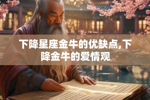 下降星座金牛的优缺点,下降金牛的爱情观