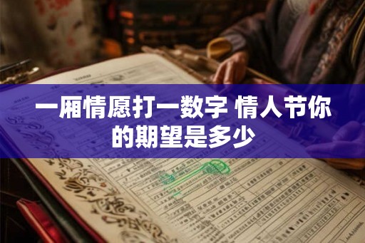 一厢情愿打一数字 情人节你的期望是多少