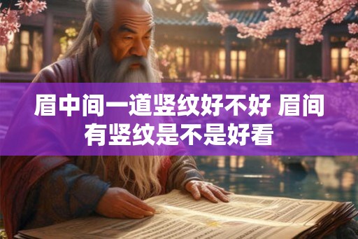 眉中间一道竖纹好不好 眉间有竖纹是不是好看