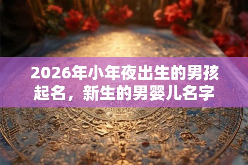 2026年小年夜出生的男孩起名，新生的男婴儿名字