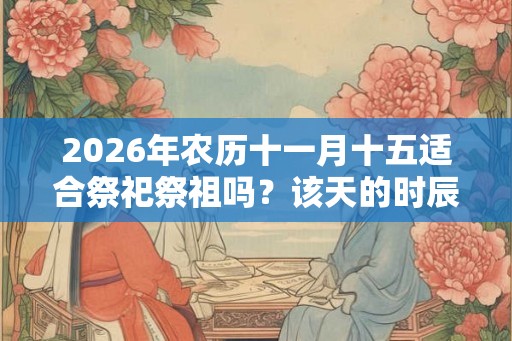 2026年农历十一月十五适合祭祀祭祖吗？该天的时辰凶吉如何？