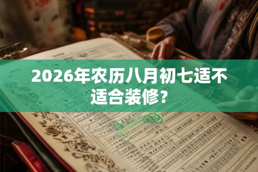 2026年农历八月初七适不适合装修？