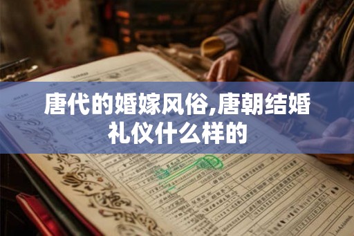 唐代的婚嫁风俗,唐朝结婚礼仪什么样的
