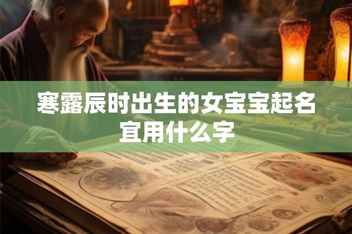寒露辰时出生的女宝宝起名宜用什么字