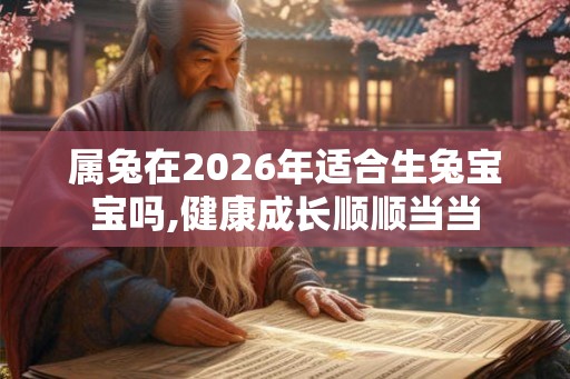 属兔在2026年适合生兔宝宝吗,健康成长顺顺当当