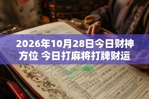 2026年10月28日今日财神方位 今日打麻将打牌财运方位 2026年10月28日今日财神方位 今日打麻将打牌财运方位