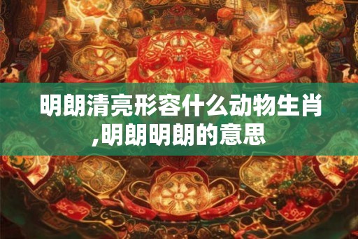 明朗清亮形容什么动物生肖,明朗明朗的意思