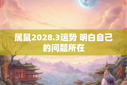 属鼠2028.3运势 明白自己的问题所在