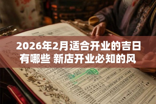 2026年2月适合开业的吉日有哪些 新店开业必知的风水禁忌
