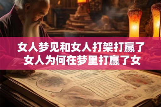 女人梦见和女人打架打赢了 女人为何在梦里打赢了女人的打斗