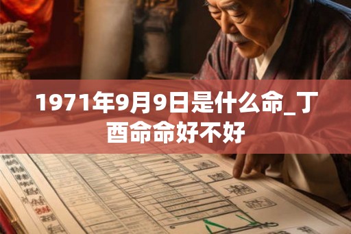 1971年9月9日是什么命_丁酉命命好不好