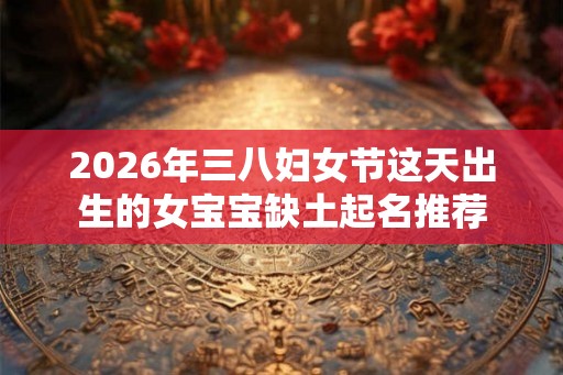 2026年三八妇女节这天出生的女宝宝缺土起名推荐