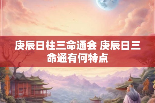 庚辰日柱三命通会 庚辰日三命通有何特点