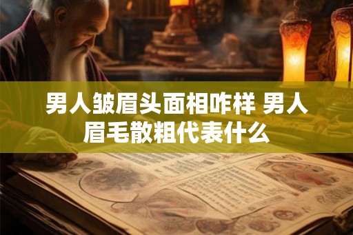 男人皱眉头面相咋样 男人眉毛散粗代表什么