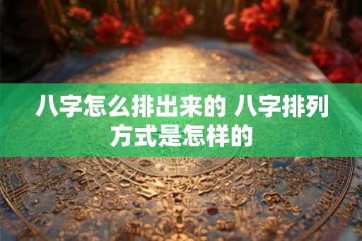 八字怎么排出来的 八字排列方式是怎样的 八字怎么排出来的 八字排列方式是怎样的