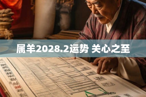 属羊2028.2运势 关心之至