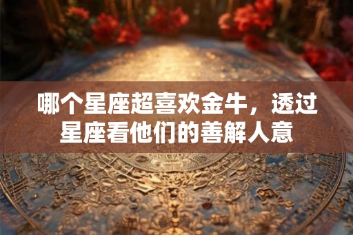 哪个星座超喜欢金牛，透过星座看他们的善解人意