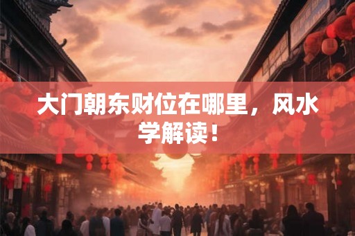 大门朝东财位在哪里，风水学解读！