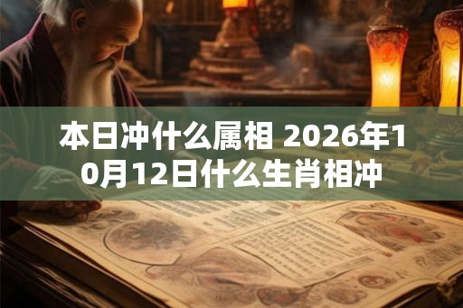 本日冲什么属相 2026年10月12日什么生肖相冲