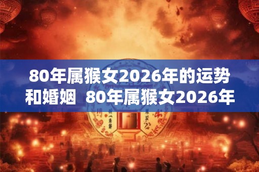 80年属猴女2026年的运势和婚姻  80年属猴女2026年运势解析