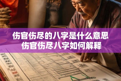 伤官伤尽的八字是什么意思 伤官伤尽八字如何解释