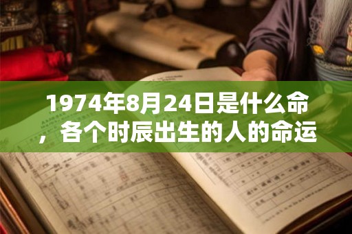 1974年8月24日是什么命，各个时辰出生的人的命运